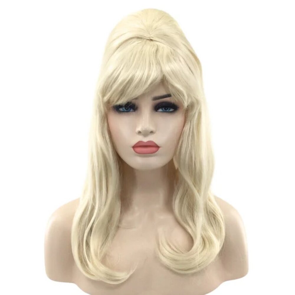 1960's Blond Bombshell Fem Bot Trixie Mattel Halloween Beehive Wig